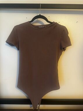Abercrombie Brown Short Sleeve Bodysuit